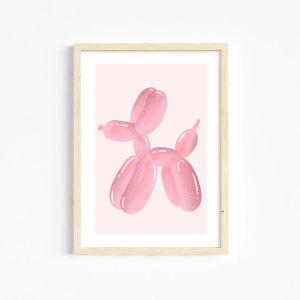 Trendy Pink Wall Art Bows Cherry Balloon Puppy Butterfly Canvas Painting Posters and Prints College Apartment Girls Room Decor
