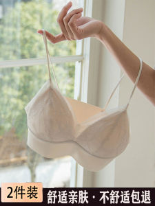 French Style Young Adult Beautiful Style Spaghetti Strap Bra Romantic Lace Seamless Beautiful Back Outwear Summer Vest Bra Intimates