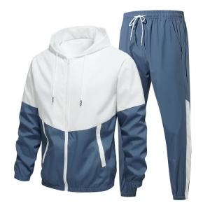 2026 New Mens Tracksuit Clothing Set Zipper Hoodie Sweatpants 2 Piece Hooded Long Sleeve Sportswear Sweatshirt Suits