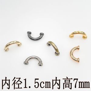 Phụ Kiện Túi Thủ Công Bằng Kim Loại Có Khóa Cố Định Bằng Ốc Vít Kết Nối Trang Trí Nửa Hình Tròn Vuông Cầu Măng Sét Đai Vai 15mm