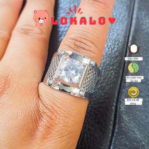Nhẫn Nam Trắng Đẹp Nhẫn Vonfram Cao Cấp Không Phai Tặng kèm hộp - Đeo Dự Lễ Tiệc Uống Cà Phê Rất Sang 07.05.24