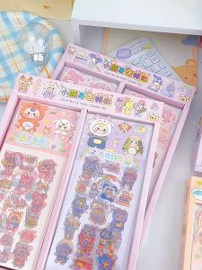Sticker Dán Chủ Đề Capybara Baby Three Labubu Kuromi Hình Dán Cuộn Keo Natra Nhiều Mẫu Qùa Tặng Bé