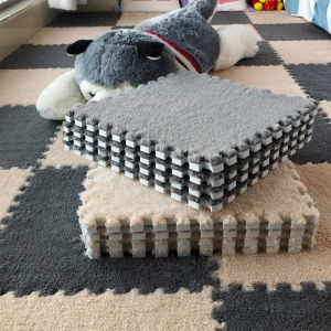 30*30cm Child Carpet EVA Plush Play Puzzle Mat Kids Foam Splicing Rug Interlock Bedroom Floor Playmat Baby Crawling Soft Pad