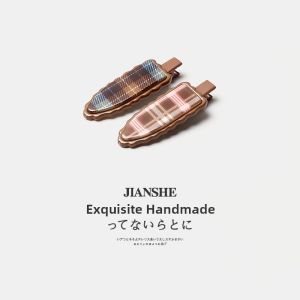 Korean Style Plaid Seamless Hair Clips Womens Side Bangs Duckbill Clip Hair Accessories Fresh out Fashion Hairpins