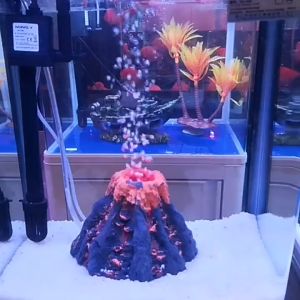 Mô Hình San Hô Núi Lửa Phun Trào Có Đầu Sủi Oxi Mẫu Núi Lửa Trang Trí Bể Cá Cảnh Bằng Nhựa Sống Động Bắt Mắt