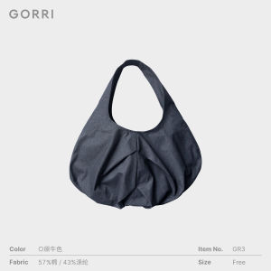 New Folded Denim Single Shoulder Bag Large Capacity Crossbody Tote Bag Casual Simple Style Womens Daily Use Pure Color