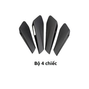 Ốp Trang Trí Công Tắc Cửa Sổ Bằng Nhựa ABS Vân Carbon Matt Dành Cho Xe VW ID.4 2021-2024 (vô Lăng Bên Trái)