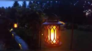 【Local delivery】Outdoor Solar Light High Power Auto On/Off Waterproof Landscape Decor Flame Lamp for Courtyard Garden Lawn