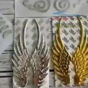 Cánh tiên trang trí logo thương hiệu xe hơi ô tô bản rộng Đôi cánh thiên thần trang trí logo xe ôtô xe hơi