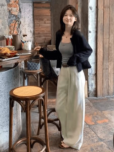 XUECAIQI | Summer Style Set Plus Size Women Versatile Tank Top and High Waist Casual Pants