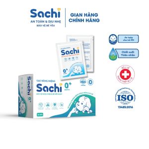[Quà Tặng] Gạc Răng Miệng Cho Bé Mọc Răng SACHI An Toàn Tiện Lợi Vệ Sinh Hàng Ngày Ngăn Ngừa Sâu Răng