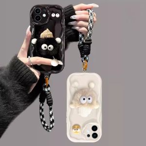 New Casing VIVO X200 FE VIVO Y29t 5G Hot Fashion 3D Cute Plush Briquette Cartoon Anti-fall Shockproof Phone Case with Lanyard 2025