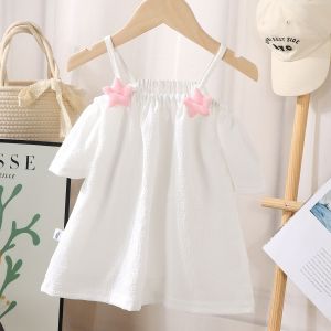 Off-Shoulder Sweet Princess Style Baby Girls T-Shirt