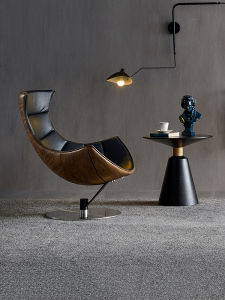 Guxia Home Single Sofa Lightweight Snail Chair Lazy Boy Chair Designer Casual Tiger Chair Lobster Chair Leather Seat High Elastic Foam Sponge