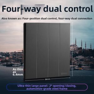 Bull | Ultra-thin Butterfly Design Wall Mounted Home Socket Panel 5-Hole 16A