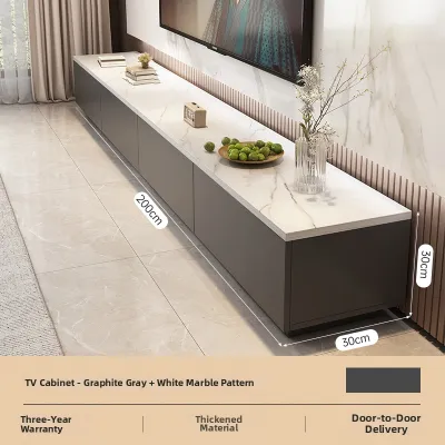 ZHUOHE | Elegant Modern Square Coffee Table Rock-plate Color