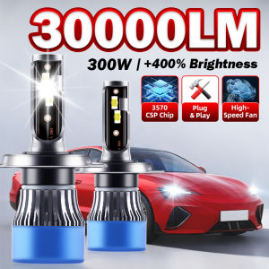 2PCS H4 H7 Led Canbus Car LED Headlight 300W High Power H1 H8 H9 H11 H13 Auto Headlamp 9007 9005 HB3 9006 HB4 9004 Car Light 12V