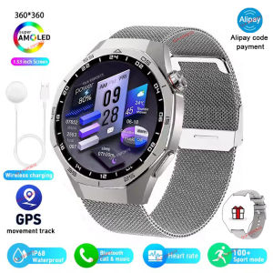 Smart Watch Men Watch 5 Pro AMOLED HD Screen Bluetooth Call GPS Trajectory NFC Heart Rate Monitor Compass SmartWatches 2025 New