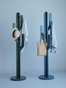 ตู้เสื้อผ้ารูปท่อนกเจาะรูแบบพับได้สีน้ำเงินสำหรับห้องนอน ตู้เสื้อผ้าแบบตั้งได้สำหรับประตูบ้าน สไตล์ยุโรปและตะวันตก