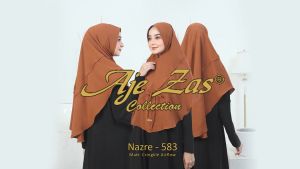TERBARU! Hijab Bergo Instan Kepala Pet Antem Kode NAZRE Bahan Kringkel Premium By Ory AjeZas Collect