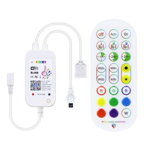 DC5V-24V TUYA RGB Controller ไมโครโฟนในตัวเล่นเพลงสนับสนุน SmartLife Alexa Google Home APP ควบคุมเสียงสําหรับ LED Strip Light
