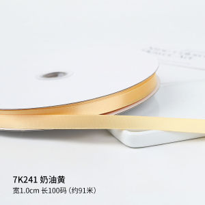 Double-Sided Polyester Hair Tie Womens Floral Decoration Silk Ribbon Cake Decoration  Flower Bouquet Satin Ribbon