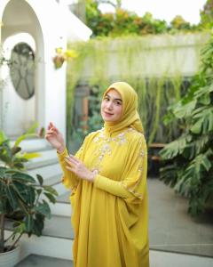GAMIS KAFTAN DAHLIA ARABIAN (JUMBO LD 120+) + DALAMAN GAMIS BAHAN CERUTY BABY DOLL TERBARU LEBARAN WANITA IMPORT