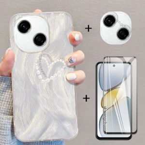 3in1 For Tecno Spark Go 1 phone case spark go1 tempered glass Camera lens film Shockproof soft TPU Cover