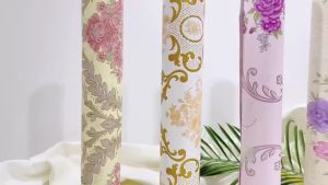 WALLPAPER DINDING TERMURAH Motif Diagonal Kotak 3D Ukuran 8Meter X 45Cm