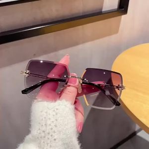 Womens Frameless Glasses with Fashionable and Casual Frameless Design Comfortable and Snug Fit Suitable for Daily Wear