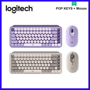 Original Logitech POP KEYS + Mouse Wireless Mechanical Keyboard and Mouse with Customisable Emoji for PC/Mac/Ipad