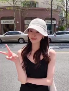 Mũ bucket nữ nón chống nắng mũ chống nắng thời trang vải nỉ rộng vành chống UV UPF50+ có dây rút - Happy Home 4U