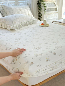 New 2025 Pure Cotton Bed Canopy Single Piece Summer Dustproof Protection Mattress Cover Three Piece Set Queen Size Bedding Accessories