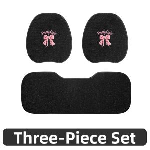 CapitAuto | Non-slip Breathable Pink Bow Female Interior Auto Seat Cushion