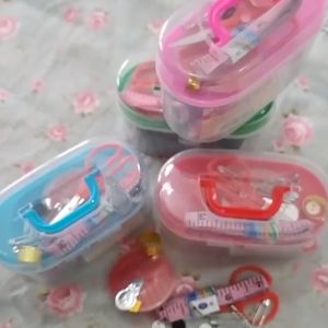 Sewing Set Kit Peralatan Jahit Kotak Box Alat Menjahit Benang Jarum Peniti Meteran Gunting Baju Kain SH E16
