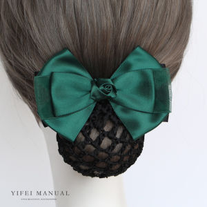 Green Bank Nurse Womens Hair Accessories Hairpins Original Design Hairnet Butterfly Knot Headwear Hair Accessories
