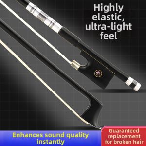 KAPAIER | Carbon Fiber Black Checkered Round Stick Violin Bow