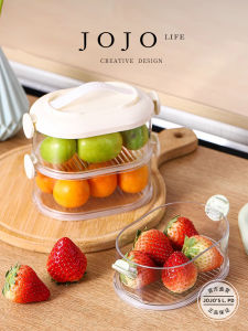 Jojos L. PD.Wing Kitchen Storage Box Sealed Container Spice Rack Home Use Retro Nordic Style Oval Shape Universal Accessory