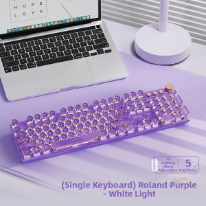 EWEADN | Retro Punk Wireless Keyboard for Office and Gaming