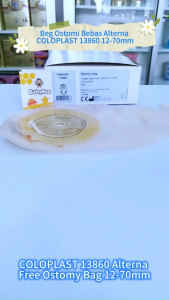 Coloplast 13860 Alterna Free Ostomy Bag 12-70mm 10s (Transparent Single Piece Box of 10s)