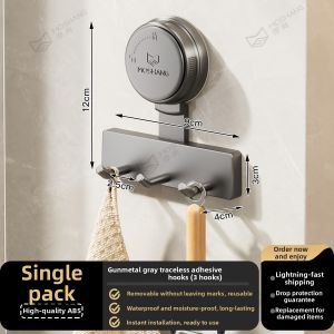 MOSHANG | Wall Mounted Suction Hooks Storage Organizer
