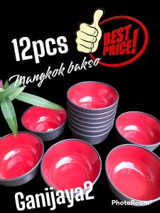 murah sangat 12pcs mangkok bakso/mangkok mie ayam/mangkok plastik tebal
