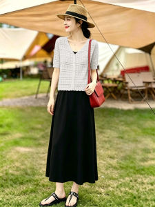 Icy Silk Hollowed-out Light-weight Womens Two-piece Set