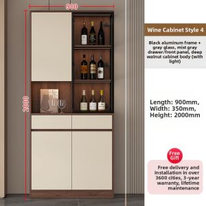HANYUAN | Corner Wine Cabinet Storage Modern Minimalist