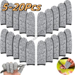 5/20Pcs 5-level Protection Flexible High Performance Anti Cutting Finger Gloves for Outdoor Work in Kitchen