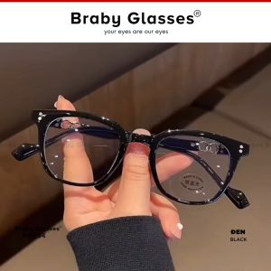 Gọng kính cận mắt vuông nam nữ Braby Glasses chất liệu nhựa acetate trẻ trung cá tính phù hợp mọi dáng mặt MK94