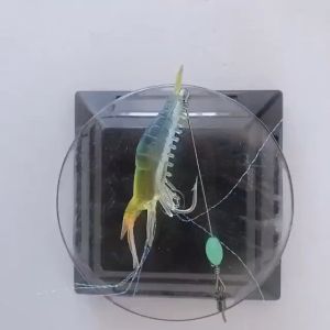 7pcs Fishing Lure Hook Prawn Lure Hook Luminous Shrimp Silicon Soft Artificial Bait with Hooks