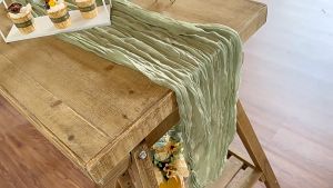 Rural Style Table Runner With Silk Texture Available In Sizes & Colors For Birthday Parties & Wedding Decorations