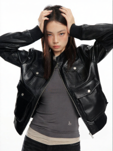 Retro Motor Style High-end Fashion Jacket 2024 Fall New Cool