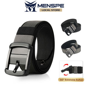 MENSPE Men Belt Outdoor Tactical Belt Adjustable Belt Rotating Buckle Nylon Waistband Double-Sided Two-Color Belt Youth Sports Canvas Pant Belt Simple Nice Waistband Nylon